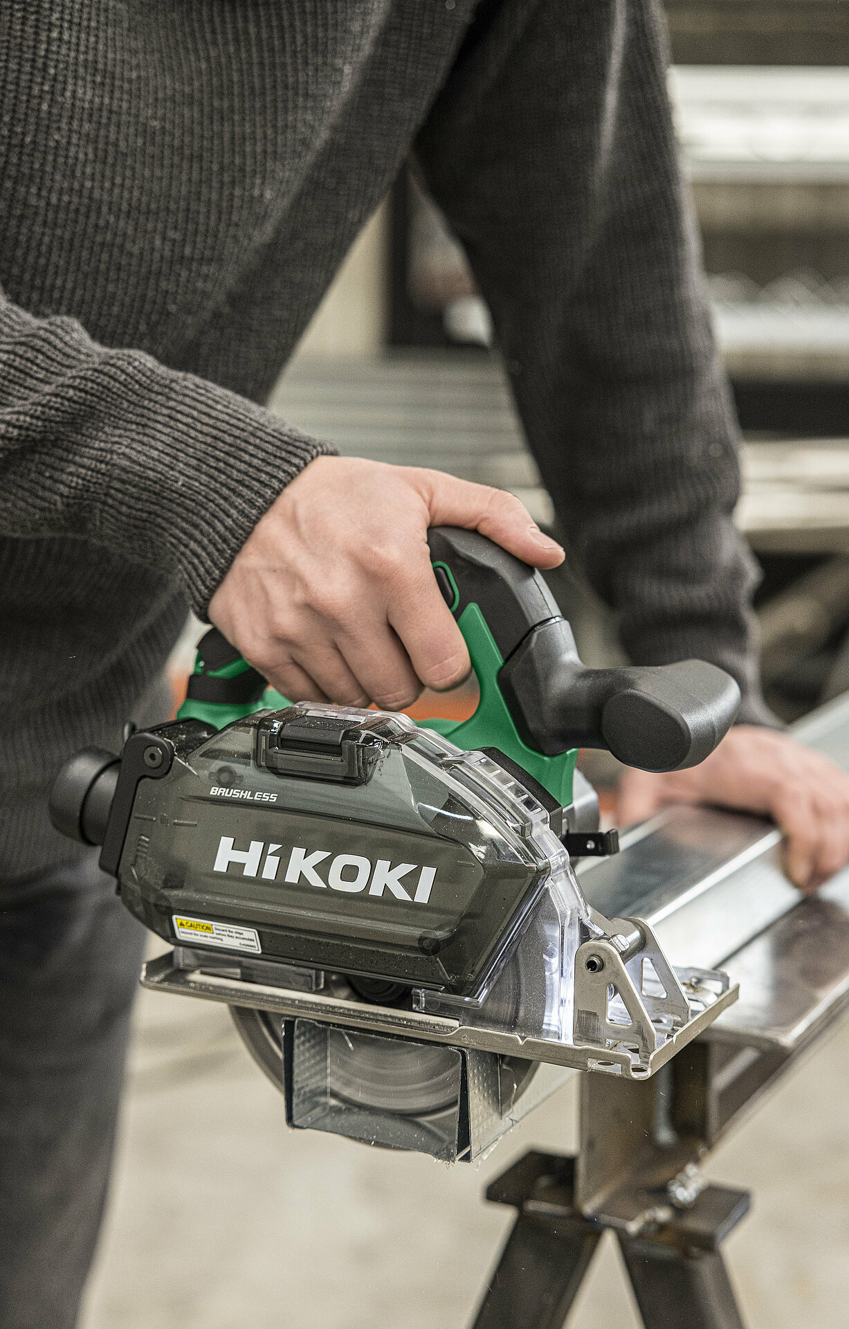The CD3605DB cordless metal circular saw from HiKOKI is the fastest in its class